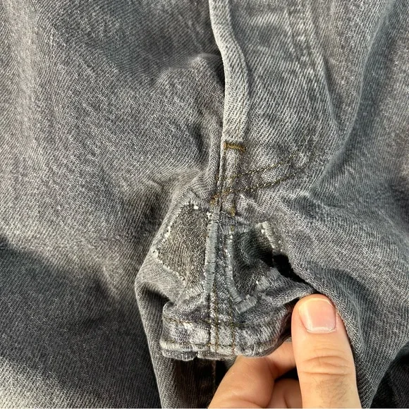 Vintage Levi’s 501 0658 Jeans Mens 28x28 Black 80s Made In USA Button Fly Repair